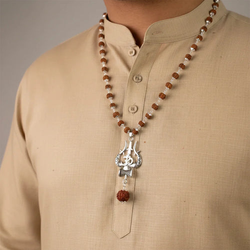 Rudra Chinh — Trishul Om Damru Pendant with Chain